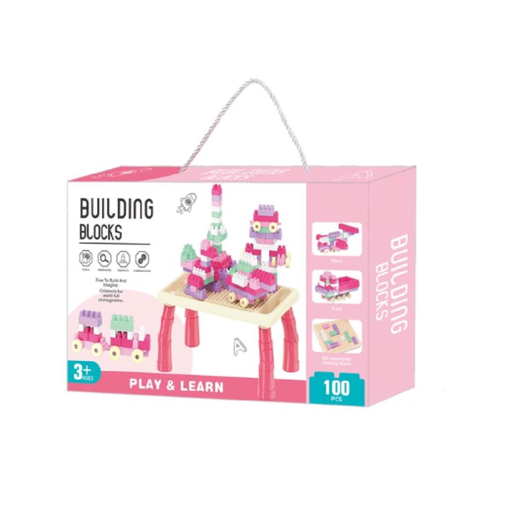Kids Building Blocks Play & Learn Set – 100 Pieces
